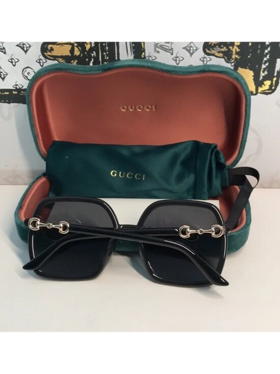 New  Authentic Gucci GG0890SA 001 Black Oversized Sunglasses main image 5